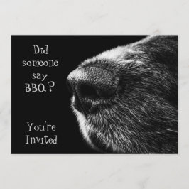 Negro y gris de la nariz de perro de la invitación