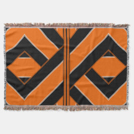 Negro y manta Único-Modelada naranja del tiro