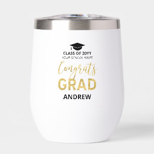 Negro y oro   Nombrar felicitaciones Graduación Re