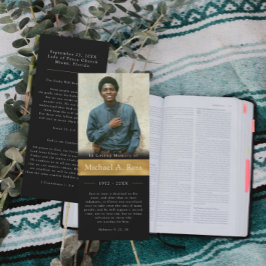 Negro y oro | Tarjeta conmemorativa de la foto del