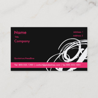 Negro y rosa Swoosh... tarjetas de perfil