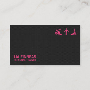 Negro y rosa, tarjeta de visita personal del