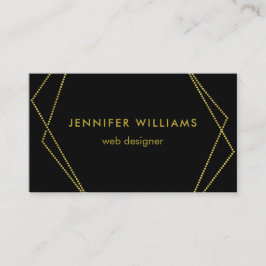 Negro y tarjetas de visita geométricas del oro