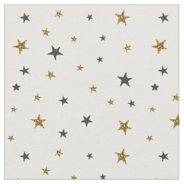 Negro y tela de las estrellas del oro