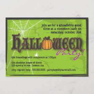 Negro y verde frecuentados de la invitación del