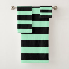 Negro y verde menta