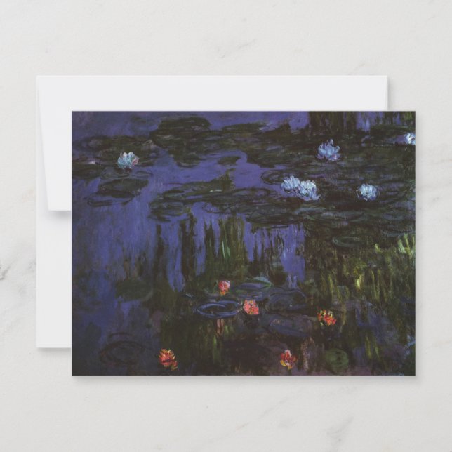 Nenúfares de Claude Monet, Impresionismo Vintage (Anverso)