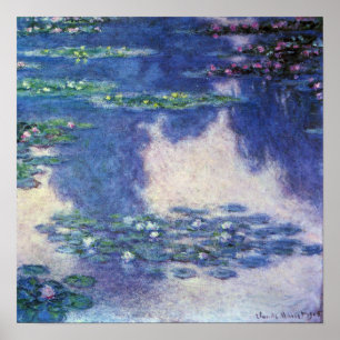 Nenúfares en estanque de Claude Monet, Arte Vintag