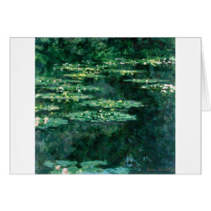NENÚFARES EN ESTANQUE VERDE por Claude Monet