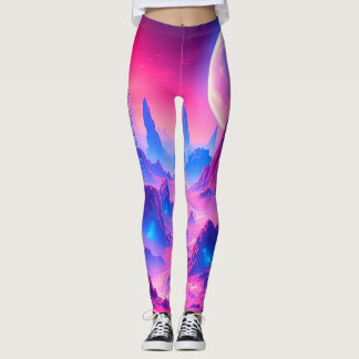 Neon Alien Planet Leggings | Ropa cómoda