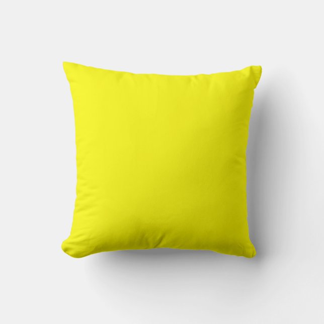 Neón amarillo moderno - almohada cuadrada (Anverso)