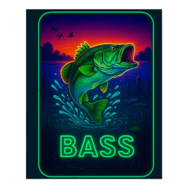 Neon Bass Poster (Anverso)