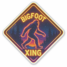Neon Bigfoot Xing Pegatina