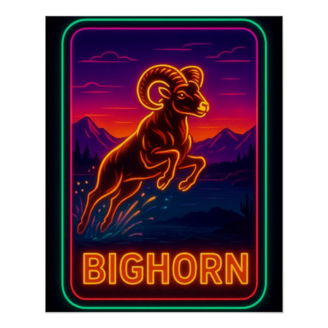 Neon Bighorn Poster (Anverso)