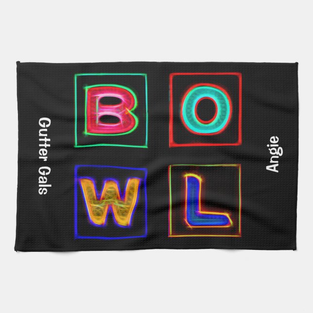 Neon Bowl, toallas de bolas de equipo (Horizontal)