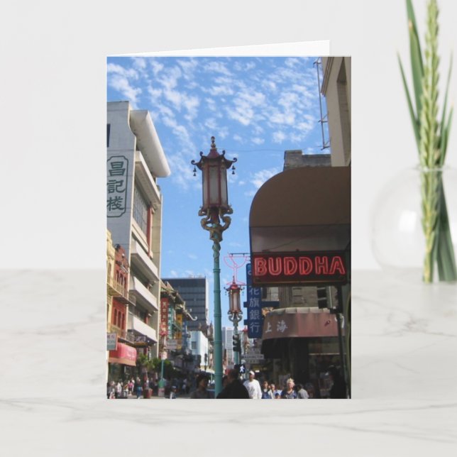 Neon Buddha San Francisco Note o tarjeta de saludo (Anverso)