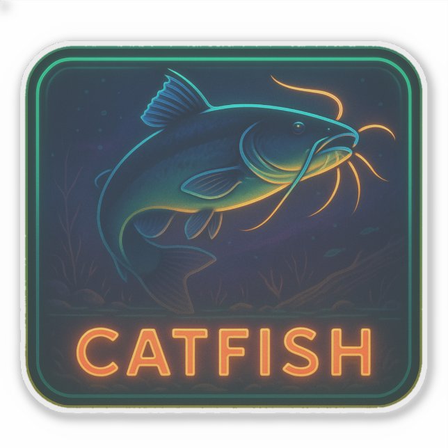 Neon CATFISH pegatina (Anverso)