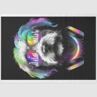 Neon Cavoodle con audífonos Papel tapón