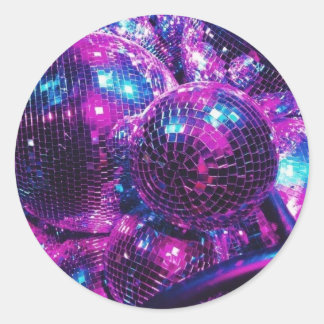 Neon Color Disco Ball Pegatina