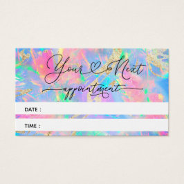 neón color opal tarjeta de cita