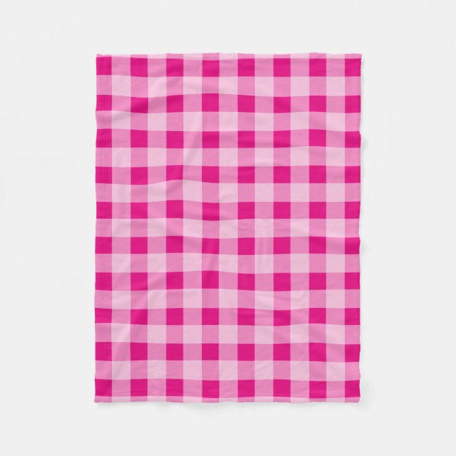 Neon color rosa gingham patrón faja mantas de picn (Anverso)
