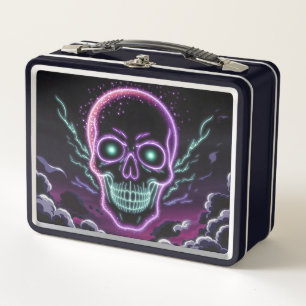 Neon Cosmic Skull