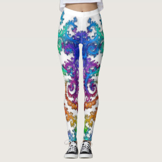 Neon Cosmos Spiral Leggings