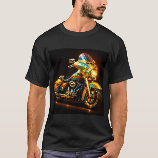 "Neon Cruiser – Camiseta de Motocicleta Glowing De (Anverso)