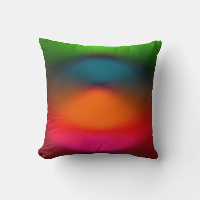 Neón de rojo, rosa, Naranja y almohada verde (Anverso)