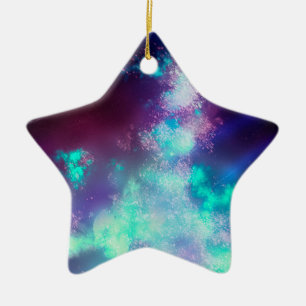 Neón del cielo nocturno enciende la decoración cer
