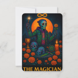 Neon Dia de los Muertos La Tarjeta Tarot Mágica