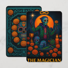 Neon Dia de los Muertos La Tarjeta Tarot Mágica