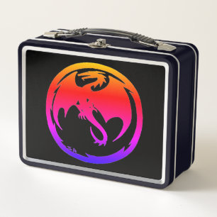 Neon Dragon Black lunbox