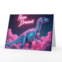 Neon Dreams - Tarjeta de cumpleaños