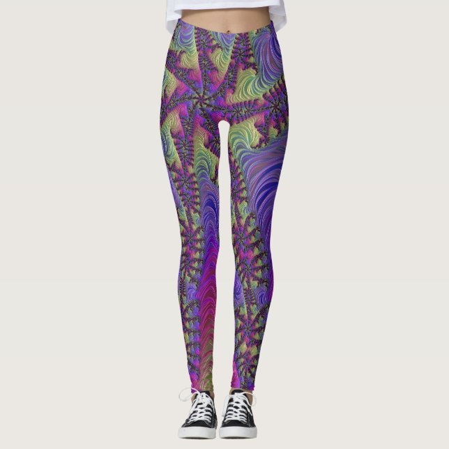 Neon Fractal Leggings (Anverso)
