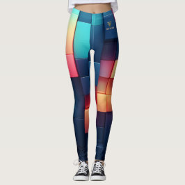 Neon Geometry Personalizado Leggings