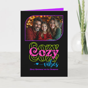 Neon Glow Cosy Vibes Retro Navidad Foto