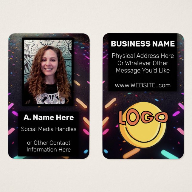 Neon Glow Nightclub Bar Concierto personal de even (Anverso y reverso)