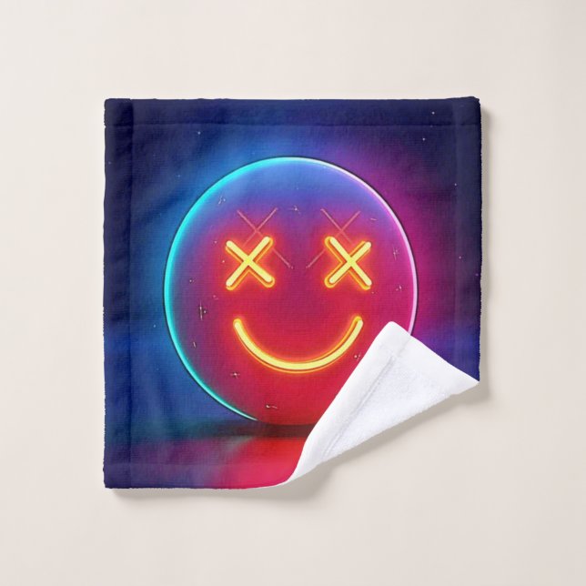 Neon Glow Smiley Face (Toallita)