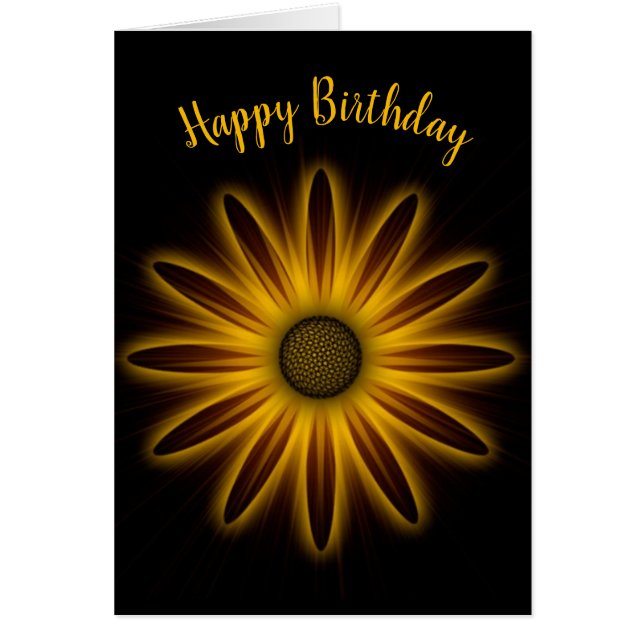Neon Gold Birthday Daisy (Frente)