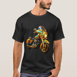 Neon Gold Cruiser – Camiseta de Motocicleta Eléctr