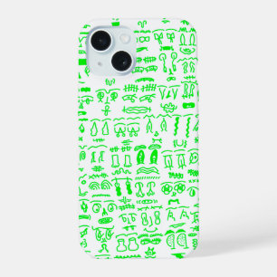 Neon Green Doodle iPhone Case – Abstract Line Art