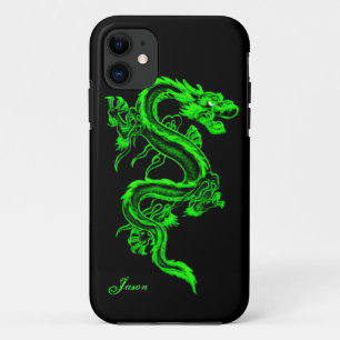 Neon Green Dragon Personalizado iPhone 5 Funda