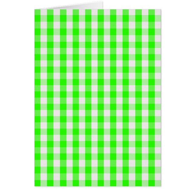 Neon Green Gingham Pattern de Shirley Taylor (Frente)