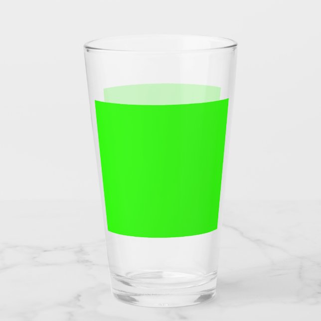 Neon Green Personalizado Pint Glass Cup (Anverso)
