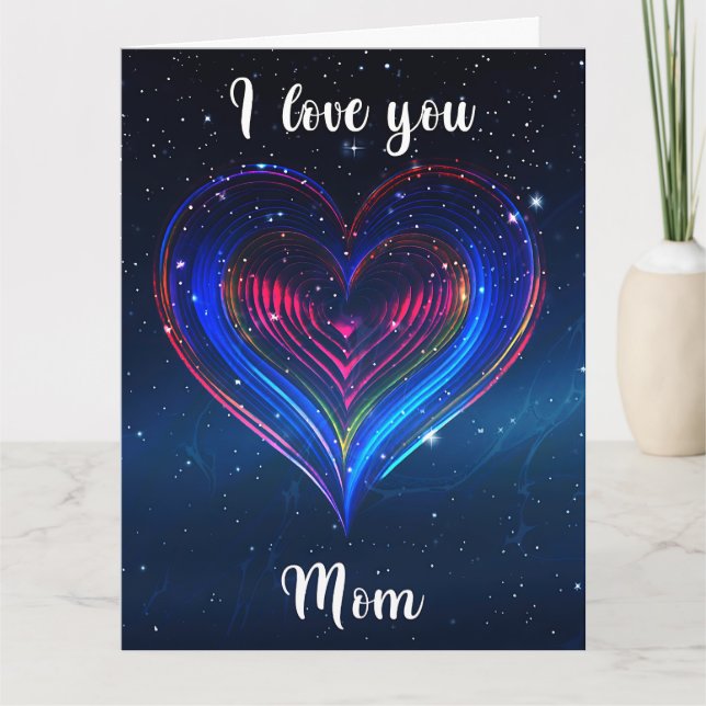 Neon Heart Greeting Card / Tarjeta Corazón Neón (Anverso)