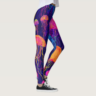 Neon Jellyfish: Leggings Futuristas generadas por 