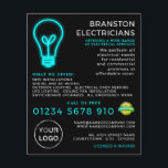 Neon Lightbulb, publicidad electrónica<br><div class="desc">Neon Lightbulb,  Volantes De Publicidad Electricista Por La Tienda De Tarjetas De Negocios.</div>