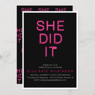 Neon- Lo Hizo Invitación A La Fiesta De Graduación