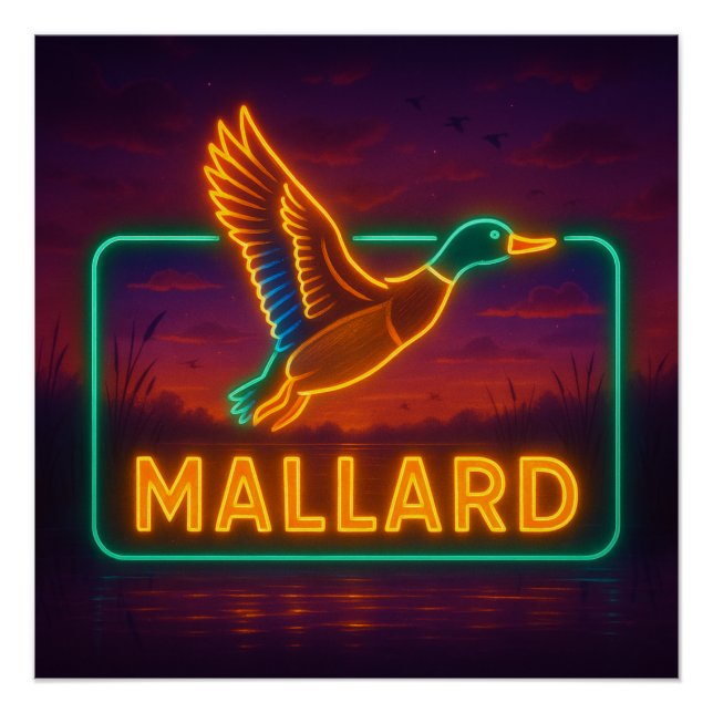Neon Mallard Poster (Anverso)